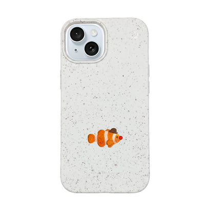 iPhone 15 Hülle - Clownfisch weiß - "Mr.Clown-Fish" - nachhaltig