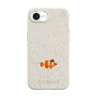 iPhone 16e/17e Hülle - Clownfisch weiß - "Mr.Clown-Fish" - nachhaltig