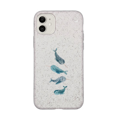iPhone 11 Case - Narwhal white - "Narwhale" - sustainable