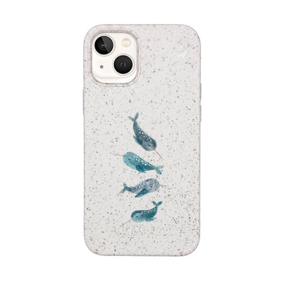 iPhone 13 mini Case - Narwhal White - "Narwhale" - sustainable
