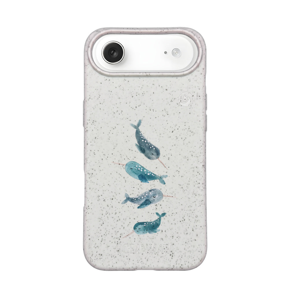 iPhone 17 Air Hülle - Narwal weiß - "Narwhale" - nachhaltig
