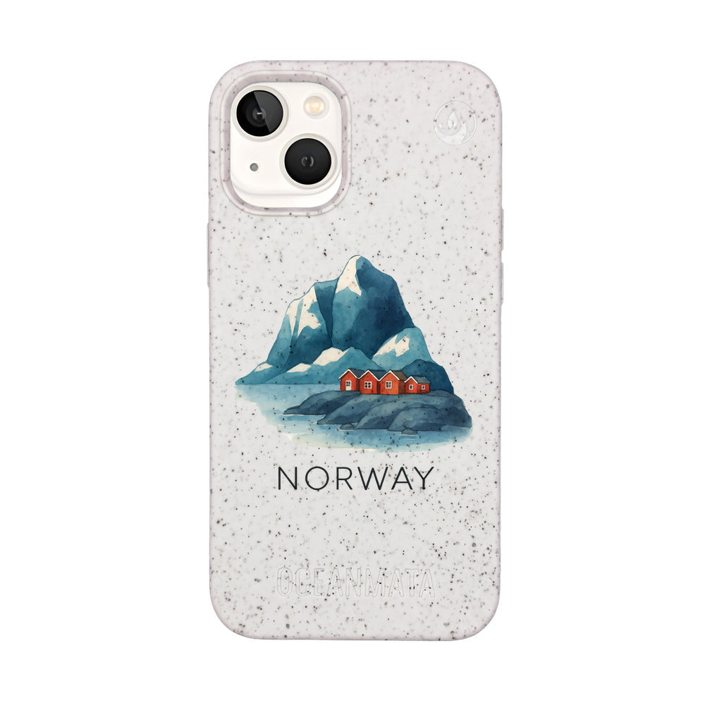 iPhone 13 mini Hülle - Norwegen weiß - "Norway" - nachhaltig
