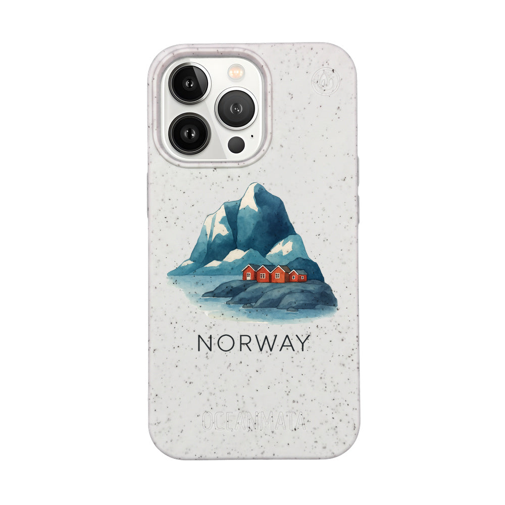 iPhone 13 pro Hülle - Norwegen weiß - "Norway" - nachhaltig