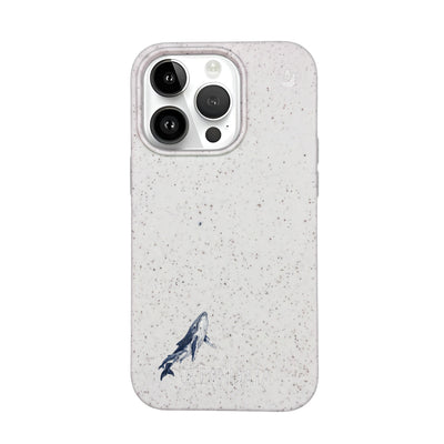 iPhone 14 Pro Case - Humpback Whale White - "OceanLullaby" - Sustainable