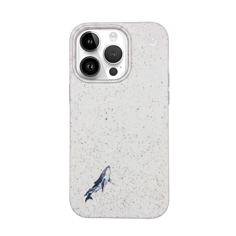 iPhone 14 pro Hülle - Buckelwal weiß - "OceanLullaby" - nachhaltig