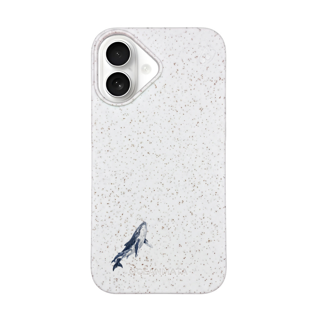 iPhone 16 Hülle - Buckelwal weiß - "OceanLullaby" - nachhaltig