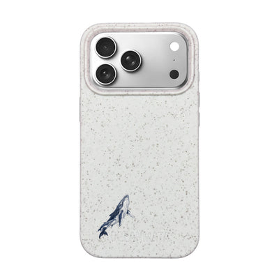 iPhone 18 Pro / 17 Pro Hülle - Buckelwal weiß - "OceanLullaby" - nachhaltig