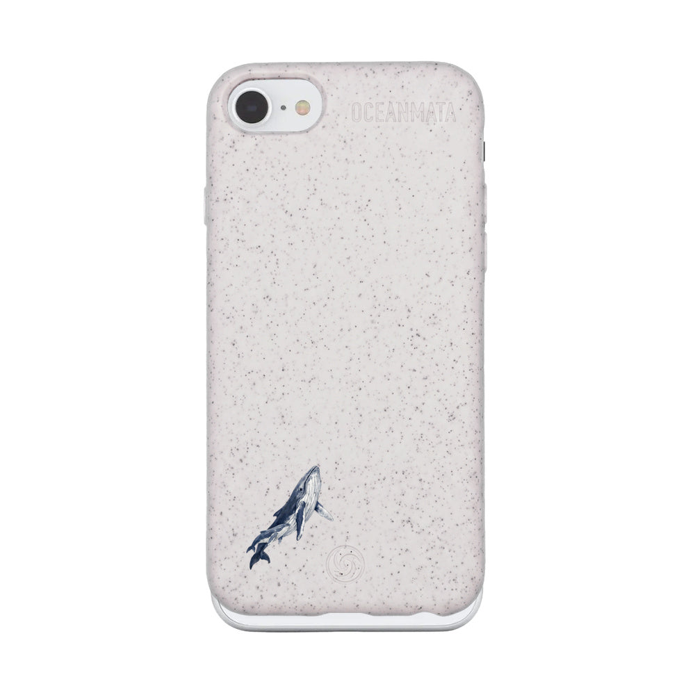 iPhone SE/7/8 Hülle - Buckelwal weiß - "OceanLullaby" - nachhaltig