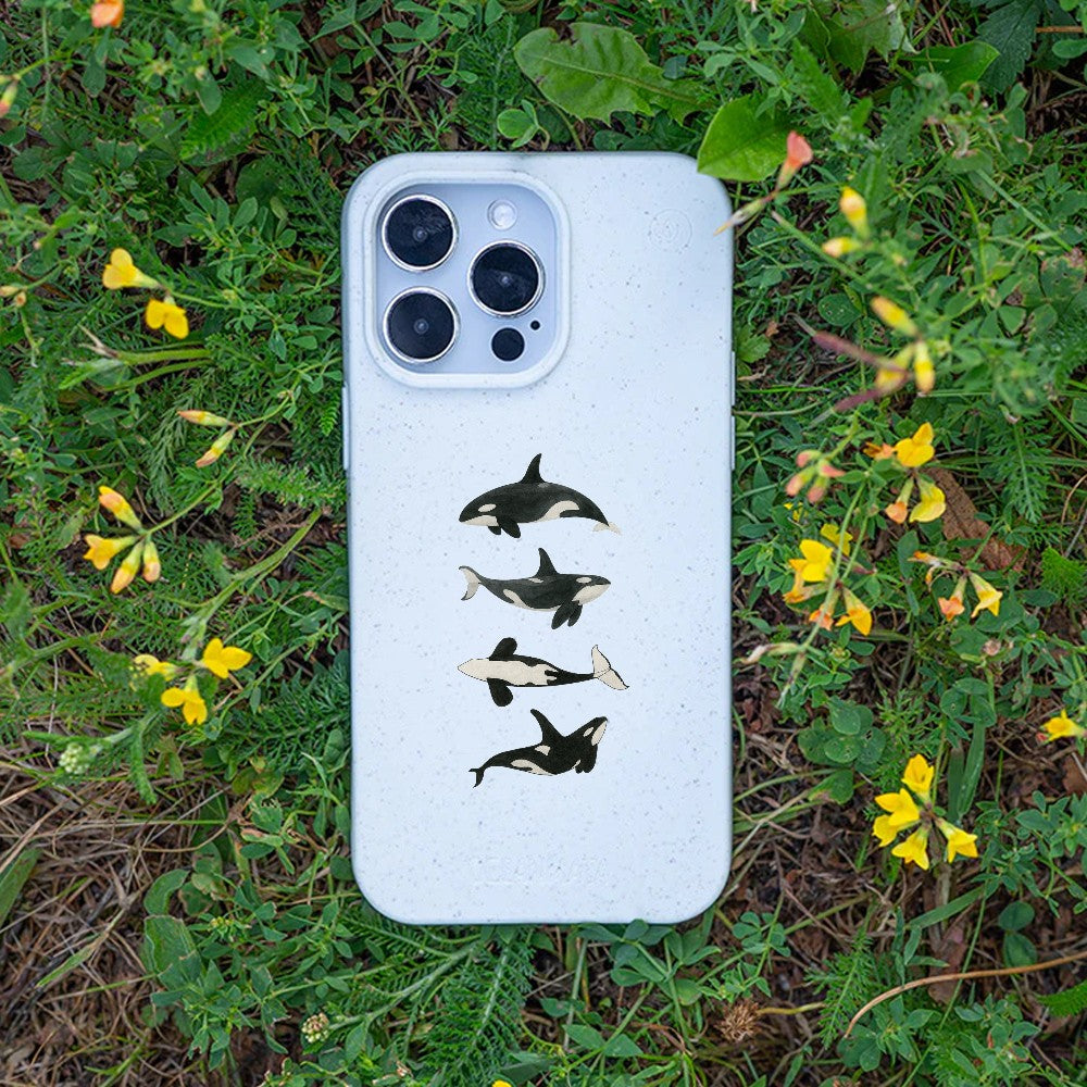 Biologisch abbaubare Handyhülle iPhone 17 Orcafamily — kompostierbar — Bonus
