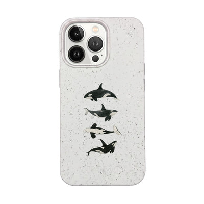 iPhone 13 Pro Case - Orca White - "OrcaFamily" - sustainable