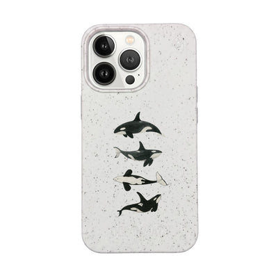 iPhone 13 pro Hülle - Orca weiß - "OrcaFamily" - nachhaltig
