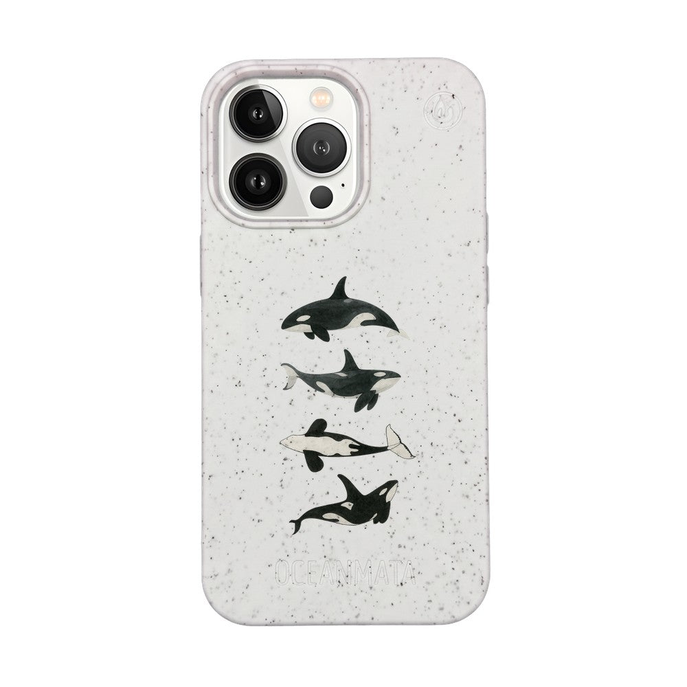 iPhone 13 pro Hülle - Orca weiß - "OrcaFamily" - nachhaltig