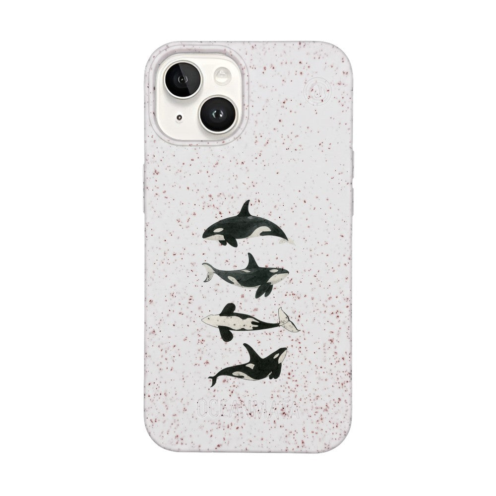 iPhone 14 Hülle - Orca weiß - "OrcaFamily" - nachhaltig