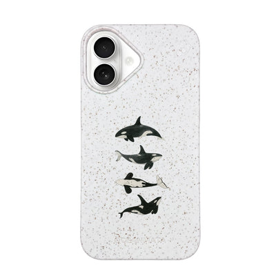 iPhone 16 Case - Orca White - "OrcaFamily" - Sustainable