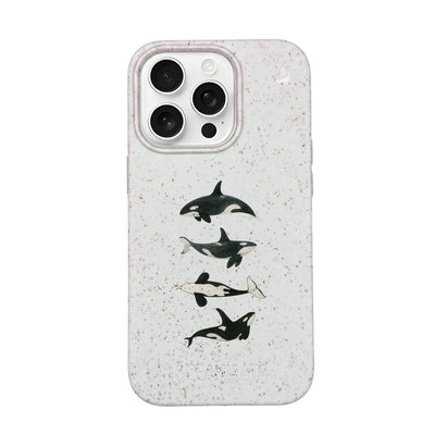 iPhone 16 Pro Max Case - Orca White - "OrcaFamily" - sustainable