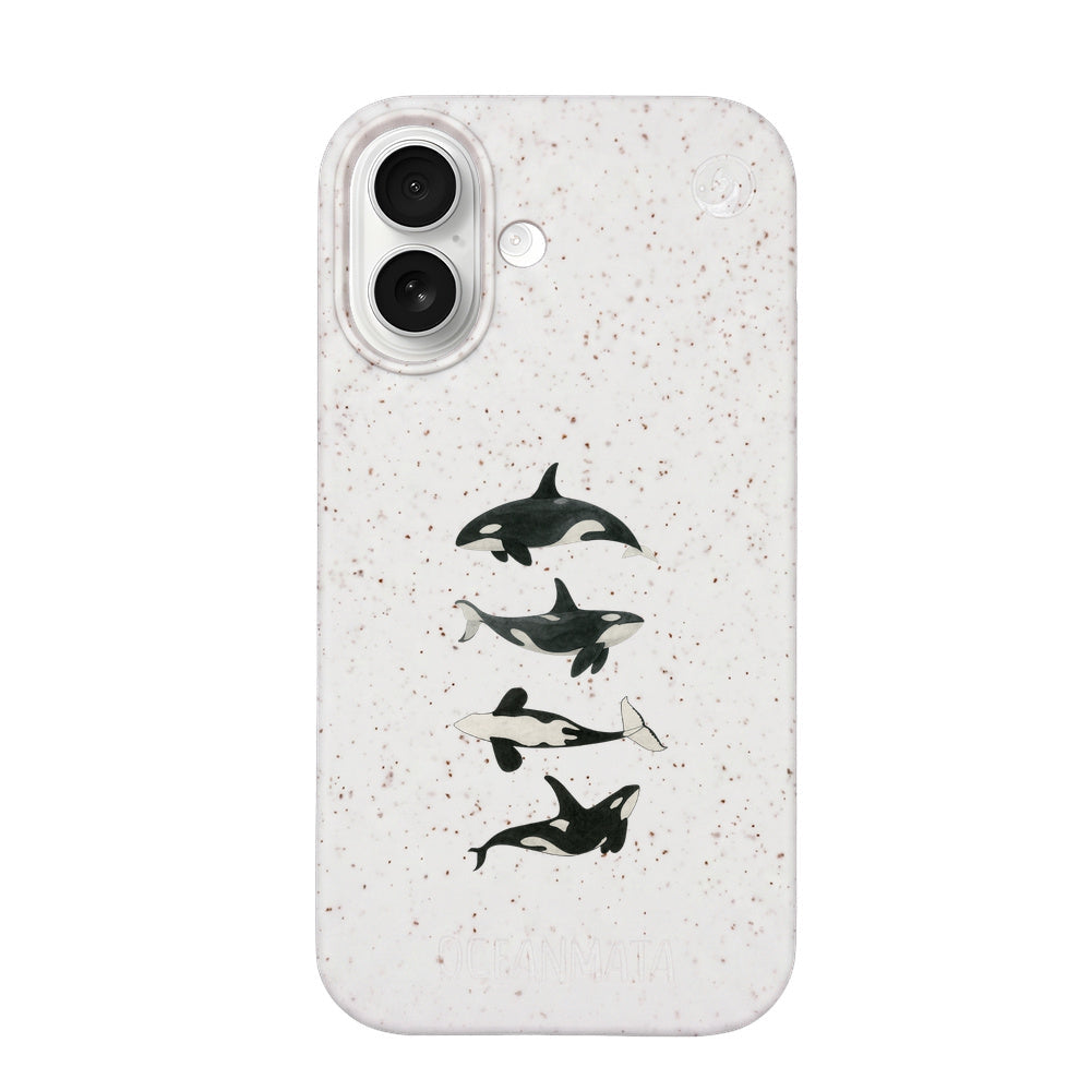 iPhone 17 Hülle - Orca weiß - "OrcaFamily" - nachhaltig