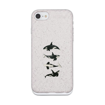 iPhone SE/7/8 Case - White Orca - "OrcaFamily" - sustainable