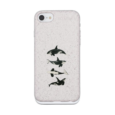 iPhone SE/7/8 Hülle - Orca weiß - "OrcaFamily" - nachhaltig