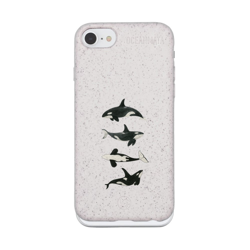 iPhone SE/7/8 Hülle - Orca weiß - "OrcaFamily" - nachhaltig