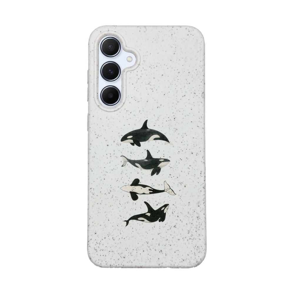 Samsung A55 Case - Orca White - "OrcaFamily" - sustainable