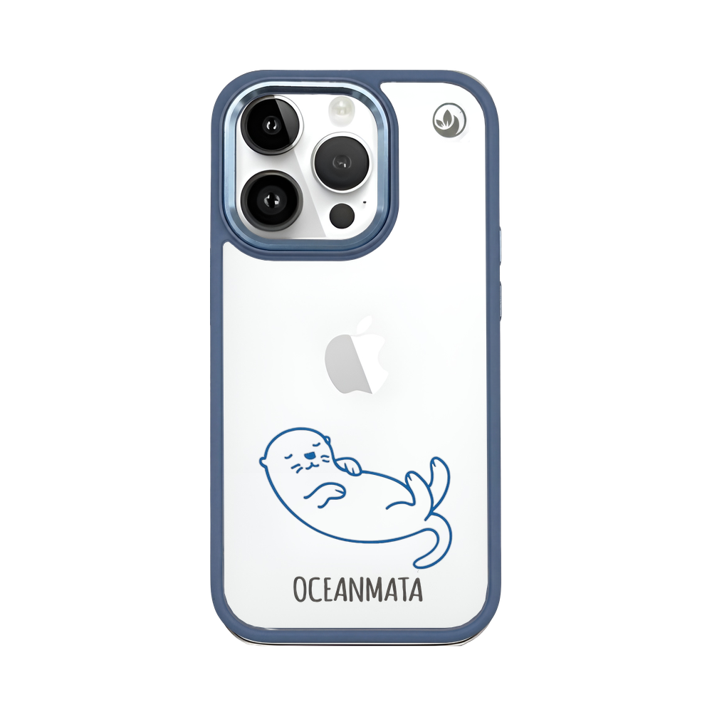 iPhone 14 pro max hoesje - Otterblauw - duurzaam