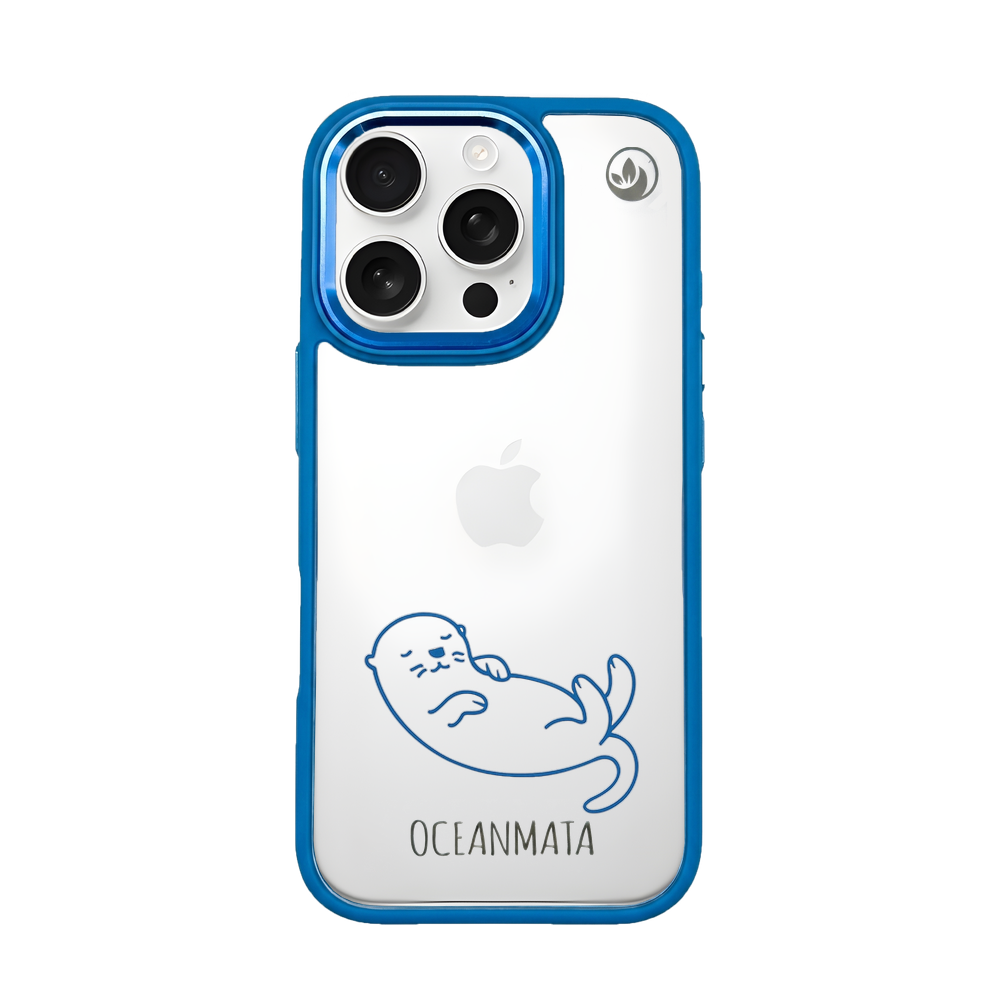 iPhone 16 pro max hoesje - Otterblauw - duurzaam