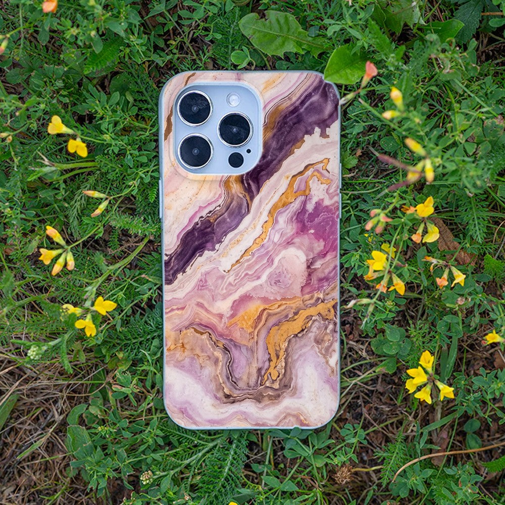 Biologisch abbaubare Handyhülle Samsung A55 Pinkmarble — kompostierbar — Bonus
