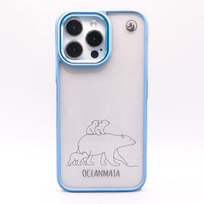 iPhone 13 pro hoesje - IJsbeer - "Polar Bear Family" - duurzaam