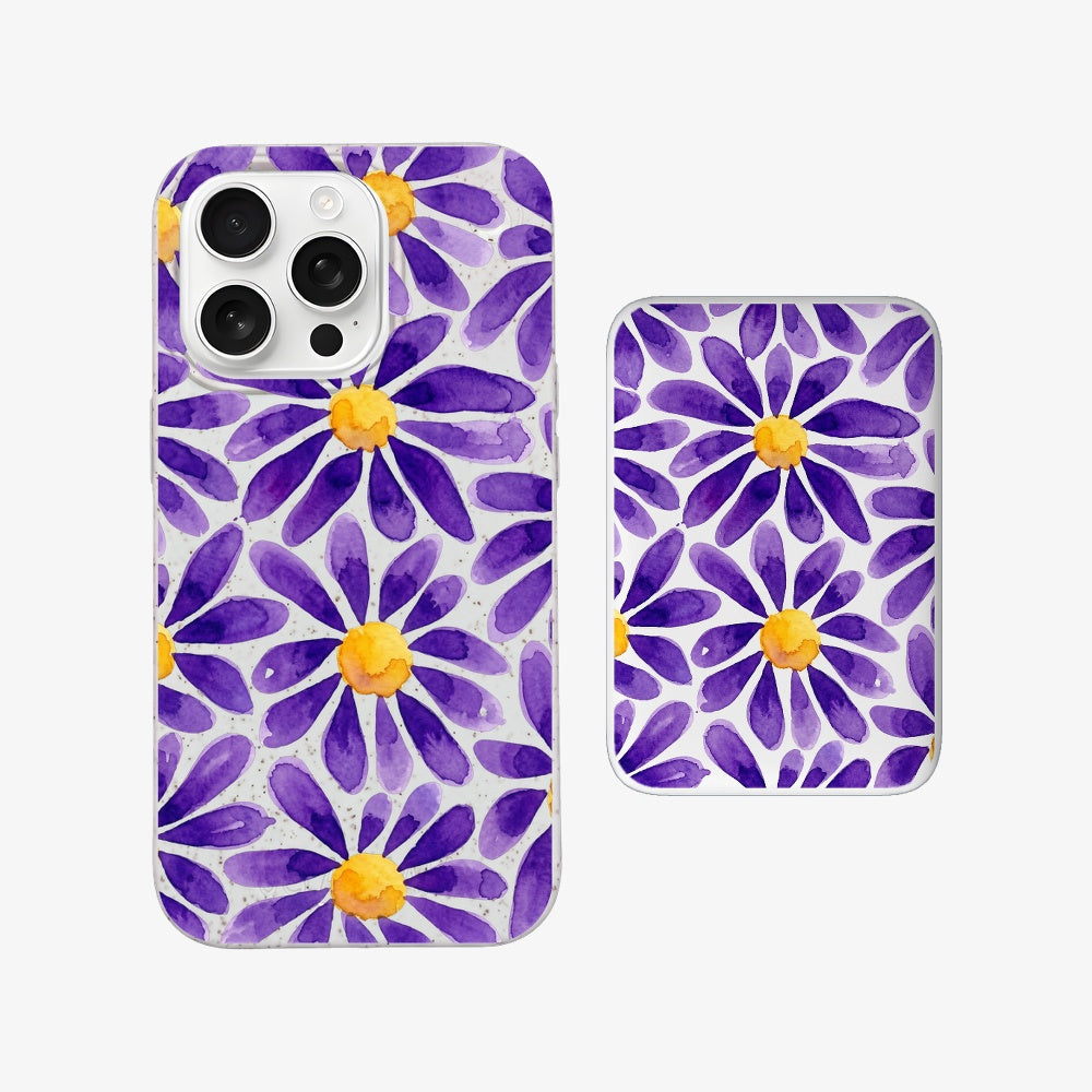 Powerbank MagSafe purplebloom mit passender Hülle