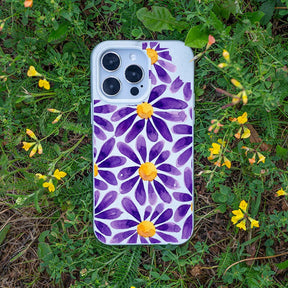 Biologisch abbaubare Handyhülle iPhone SE/7/8 Purplebloom — kompostierbar — Bonus