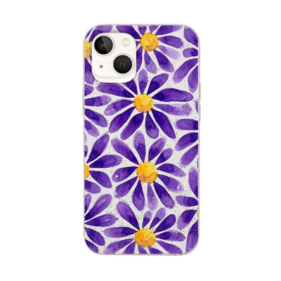 iPhone 13 mini Hülle - Blumen lila - "purplebloom" - nachhaltig