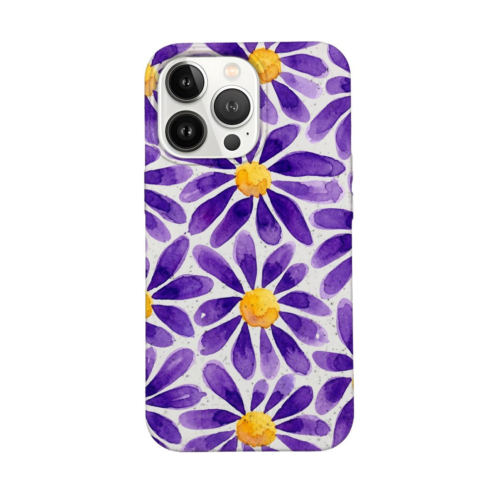iPhone 13 pro Hülle - Blumen lila - "purplebloom" - nachhaltig
