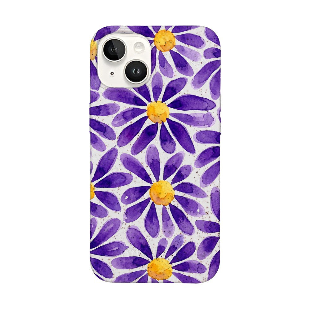 iPhone 14 Hülle - Blumen lila - "purplebloom" - nachhaltig