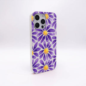 Biologisch abbaubare Handyhülle iPhone 14 pro Purplebloom — kompostierbar — Rückseite