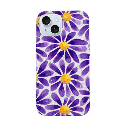 iPhone 15 Hülle - Blumen lila - "purplebloom" - nachhaltig