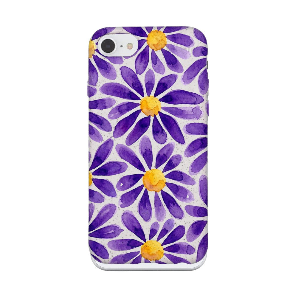 iPhone SE/7/8 Hülle - Blumen lila - "purplebloom" - nachhaltig