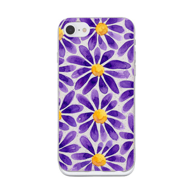 iPhone SE/7/8 Hülle - Blumen lila - "purplebloom" - nachhaltig