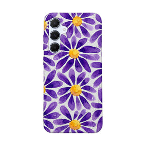 Biologisch abbaubare Handyhülle Samsung A55 Purplebloom — kompostierbar — Vorderseite