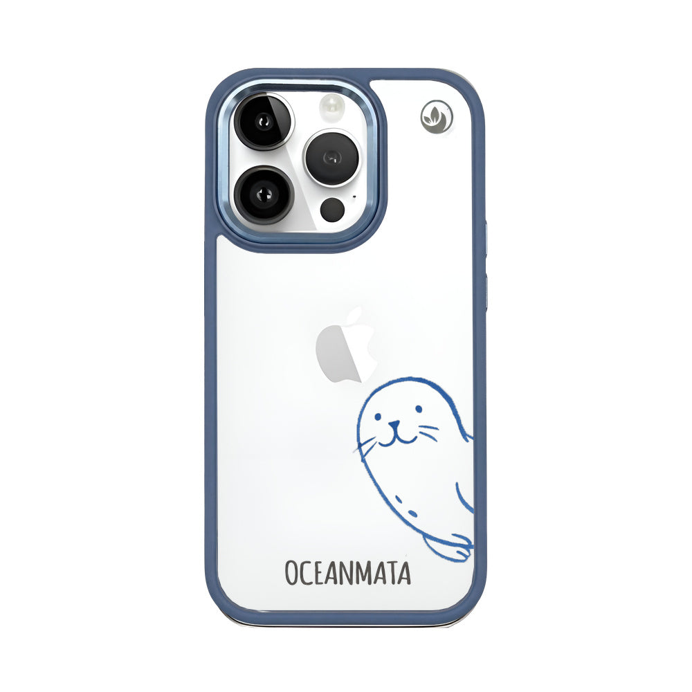 iPhone 14 pro hoesje - zegelblauw - "Robby" - duurzaam
