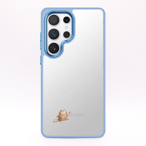 Samsung S25 Hülle - Biber blau - "BeaverBliss" - nachhaltig