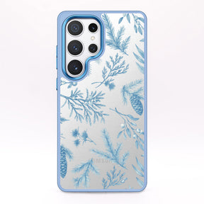 Samsung S24+ Hülle - Winterwald blau - "BluePine" - nachhaltig