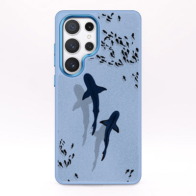 Samsung S25 Case - Shark Blue - "Into the blue" sustainable