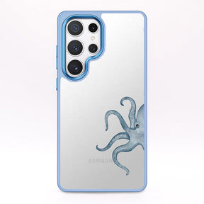 Samsung S25 Hülle - Oktopus blau - "TentacleTheory" - nachhaltig