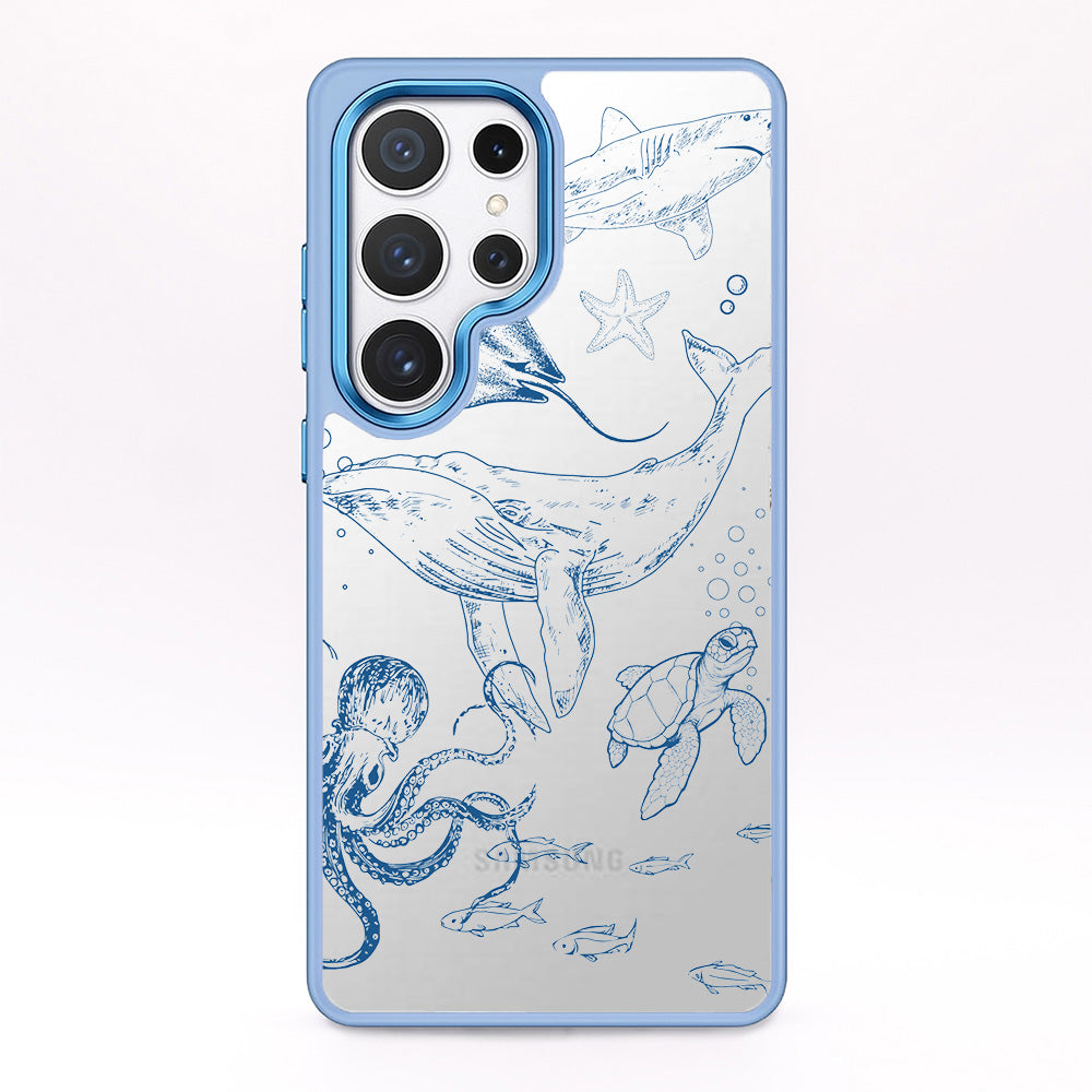 Samsung S24+ Hülle - Wal blau - "WhaleLife" nachhaltig