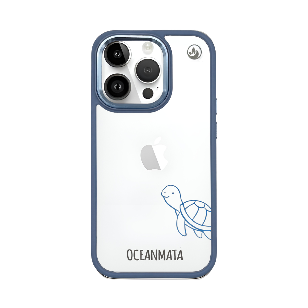 iPhone 14 pro max hoesje - schildpadblauw - "Schildi" - duurzaam