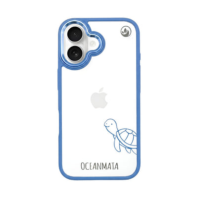 iPhone 16 hoesje - Turtle Blue - "Schildi" - Duurzaam