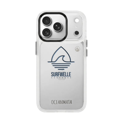 iPhone 17 pro max Hülle - Surfwelle blau - "Surfwelle Augsburg" - nachhaltig