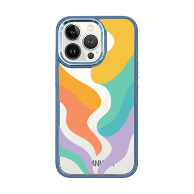 iPhone 13 pro max hoesje - kleurrijke golven - "Tide Flow" - duurzaam