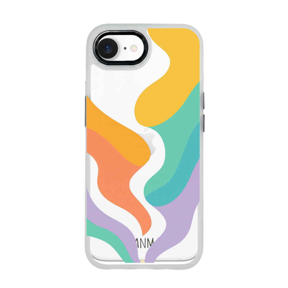 iPhone 16e hoesje - kleurrijke golven - "Tide Flow" - duurzaam