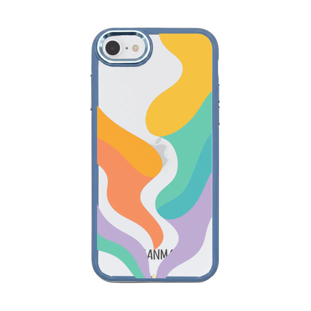 iPhone SE/7/8 hoesje - kleurrijke golven - "Tide Flow" - duurzaam